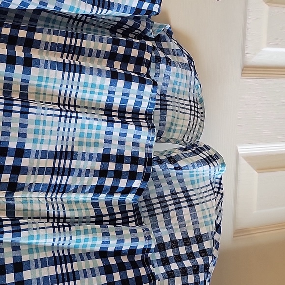 Lane Bryant Blue Plaid Buttoned Blouse - Picture 15 of 16